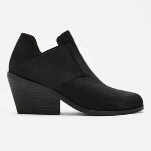 Eileen Fisher Black Even Tumbled Nubuck Bootie